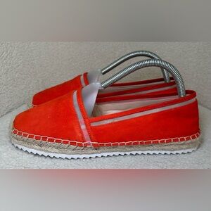 Karl Lagerfeld Paris‎ Alaine espadrilles orange slip-on loafer spring summer 9